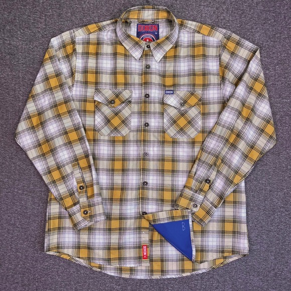 Dixxon Flannel Co Shirt Mens XL The Lager Beer Plaid Long Sleeve Button Up Work - Picture 5 of 16